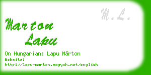 marton lapu business card